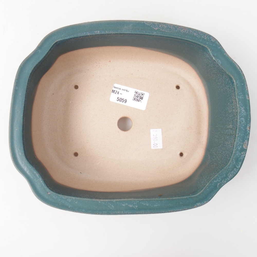 Keramik-Bonsaischale 22 x 18 x 7 cm, Farbe blau