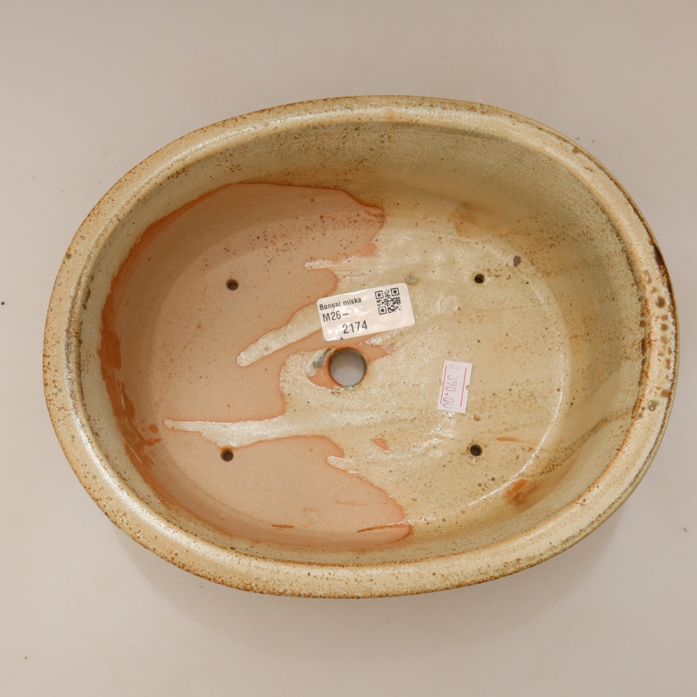 Keramik-Bonsai-Schale 23 x 19 x 8 cm, Farbe: Beige
