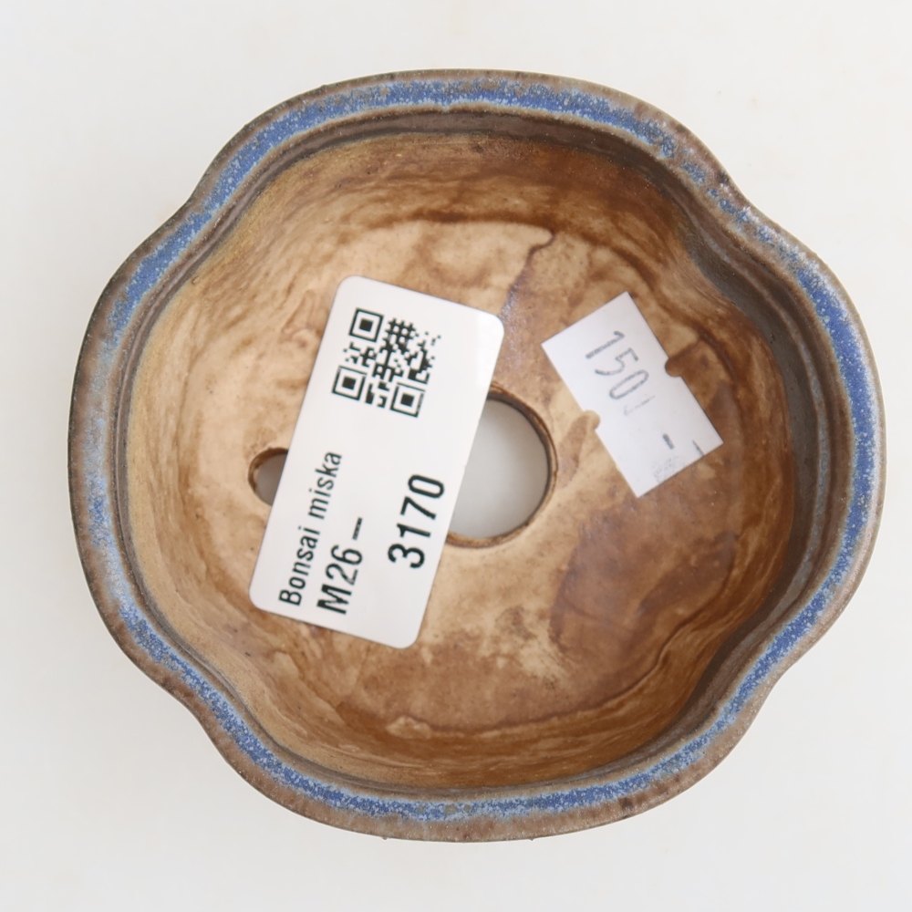 Keramik-Bonsai-Schale 8 x 7,5 x 3,5 cm, Farbe: Blau