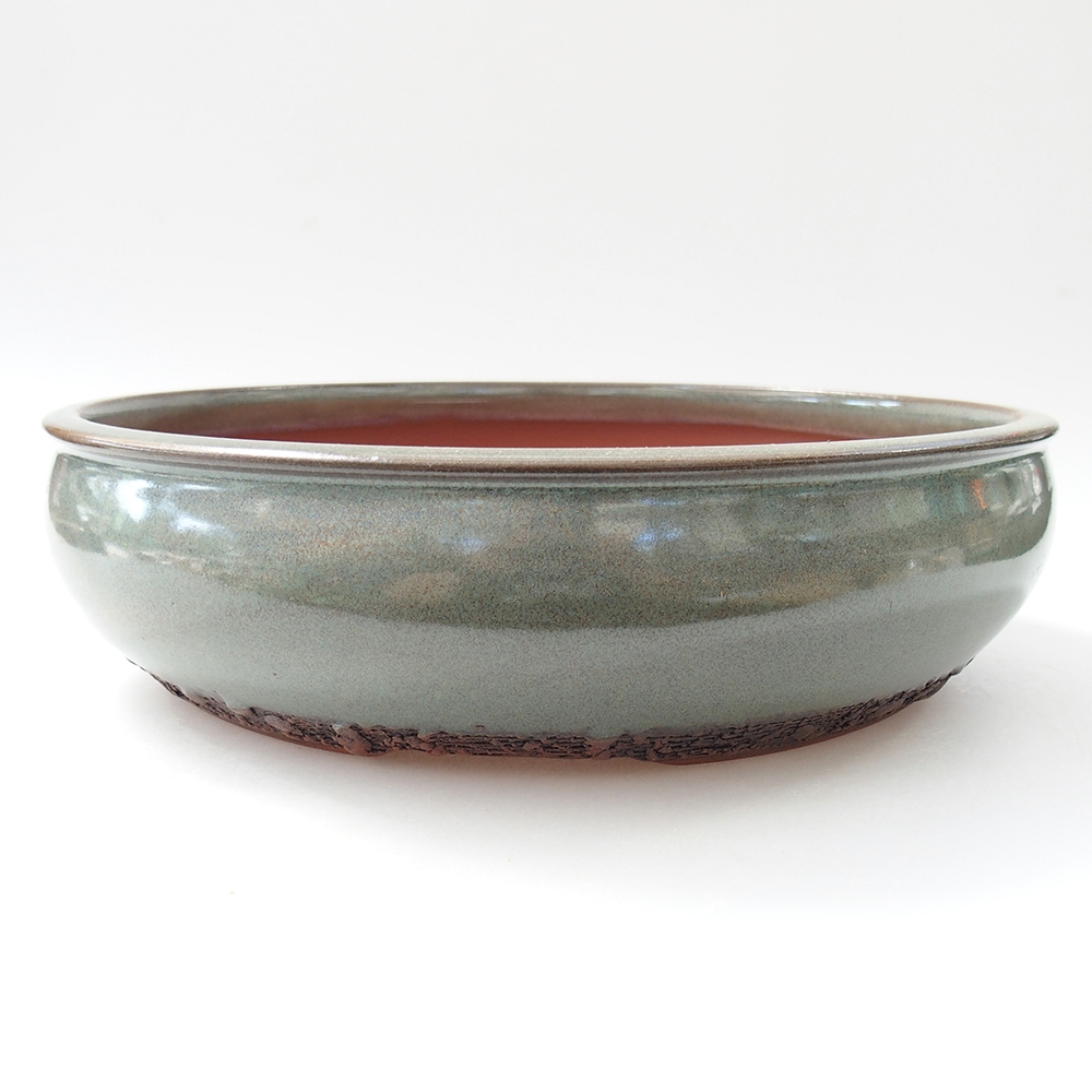 Bonsaischale aus Keramik 25,5 x 25,5 x 7 cm, grün