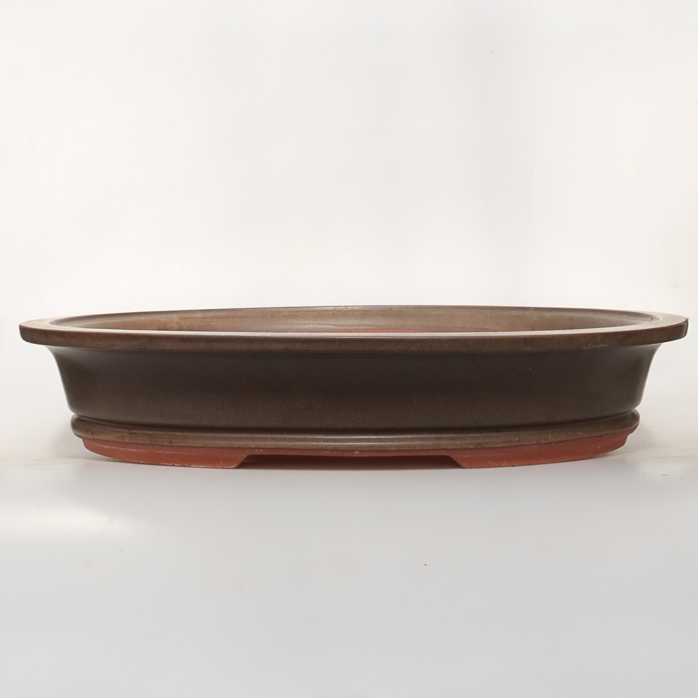 Keramikschale  46 x 36 x 8,5 cm, Farbe: braun