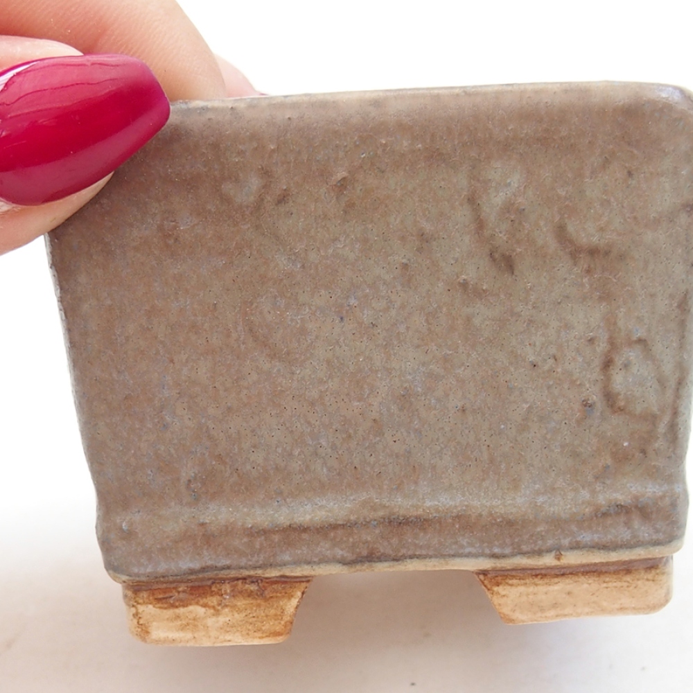 Bonsaischale aus Keramik 6 x 6 x 4,5 cm,  Farbe blau