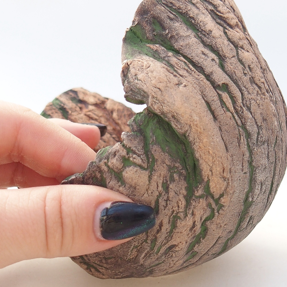 Keramikschale 12 x 9,5 x 11 cm , Farbe grün