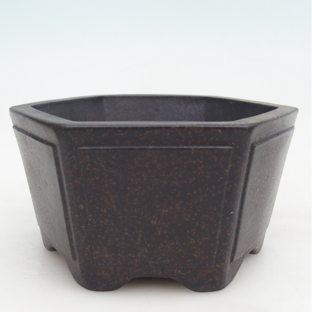 Bonsaischale aus Keramik 13 x 12 x 7 cm, Farbe bräunlich ocker
