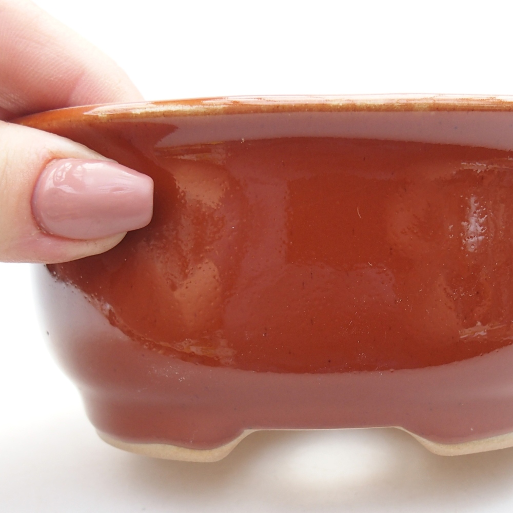 Bonsaischale aus Keramik 12 x 10 x 5,5 cm, braun