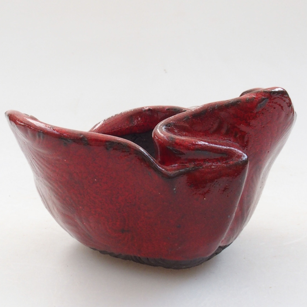 Keramikschale 9 x 8 x 6 cm, Farbe rot