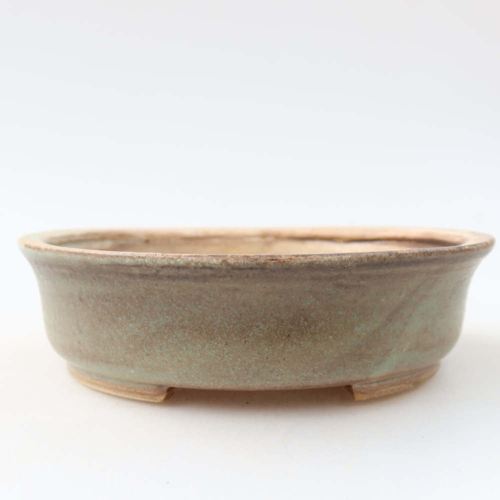 Keramik-Bonsai-Schale 12,5 x 11,5 x 3,5 cm, Farbe: grün