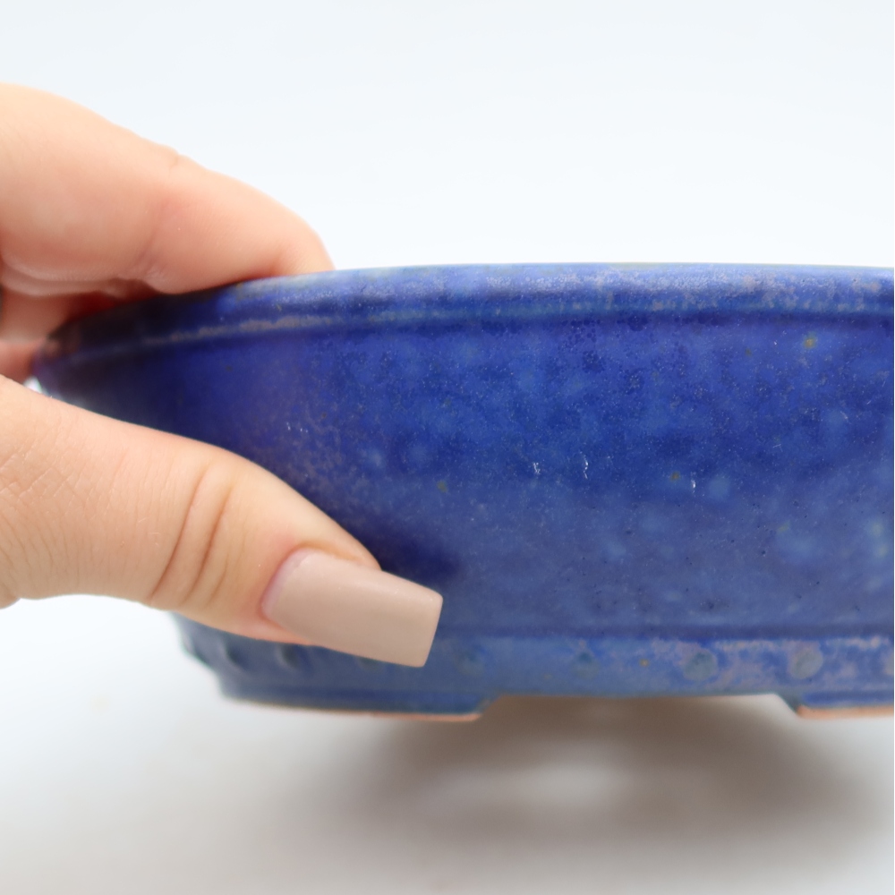 Bonsaischale aus Keramik 18 x 18 x 5,5 cm, Farbe blau