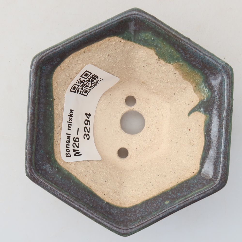 Keramik-Bonsai-Schale, 8 x 7 x 3,5 cm, Farbe: Grau