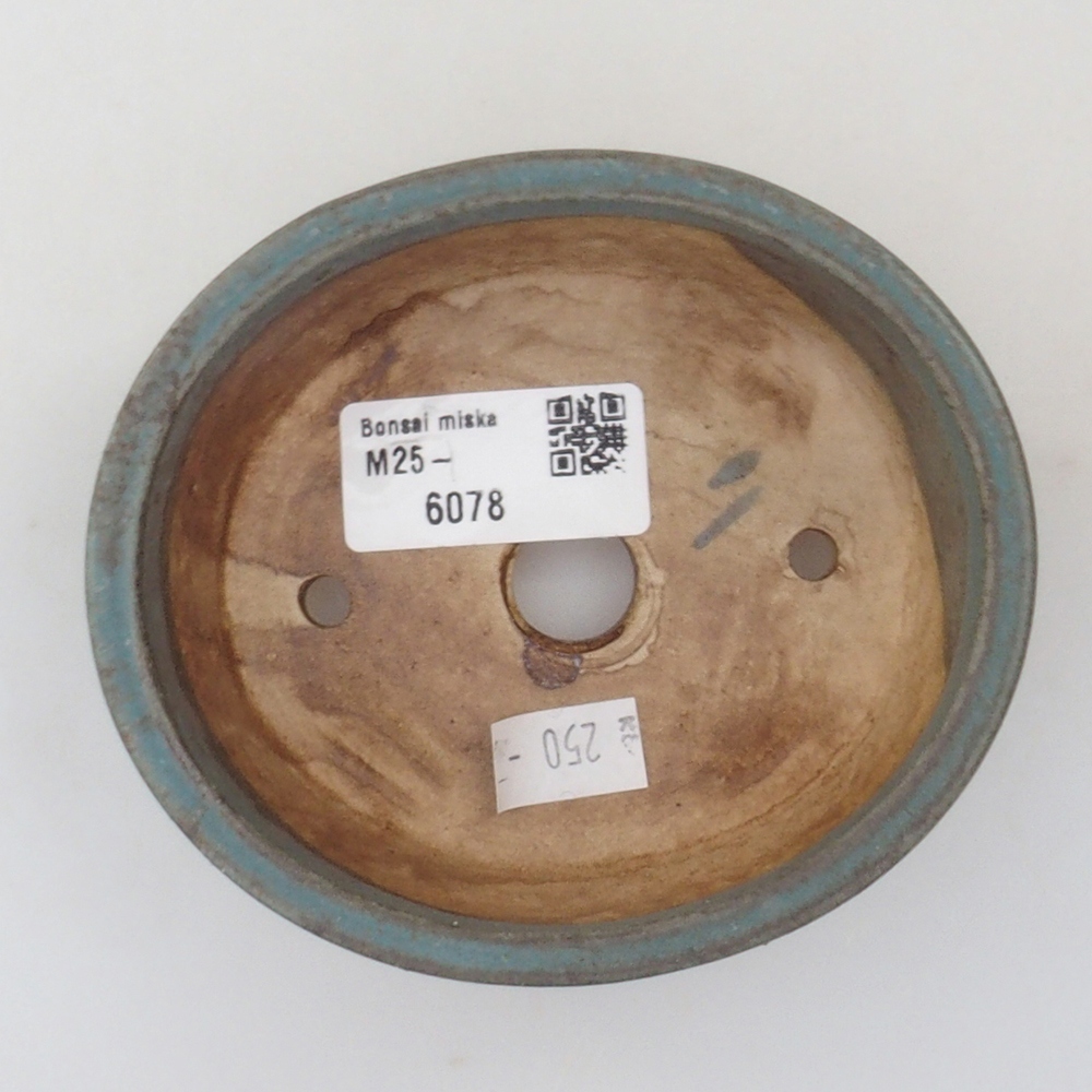 Bonsaischale aus Keramik 10,5 x 9 x 4 cm, Farbe blau