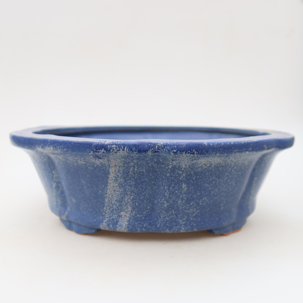 Bonsaischale aus Keramik 26,5 x 26,5 x 8,5 cm, Farbe blau