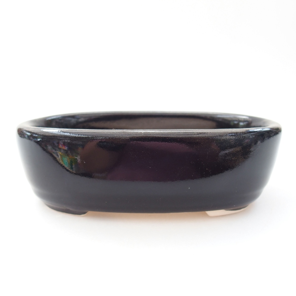 Keramik-Bonsaischale  13 x 9 x 4 cm, Farbe Schwarz