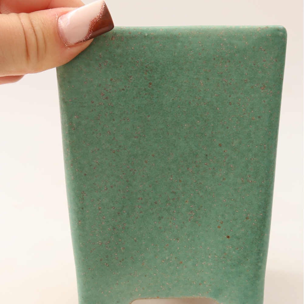Keramik-Bonsai-Schale 9 x 9 x 11,5 cm, Farbe: grün