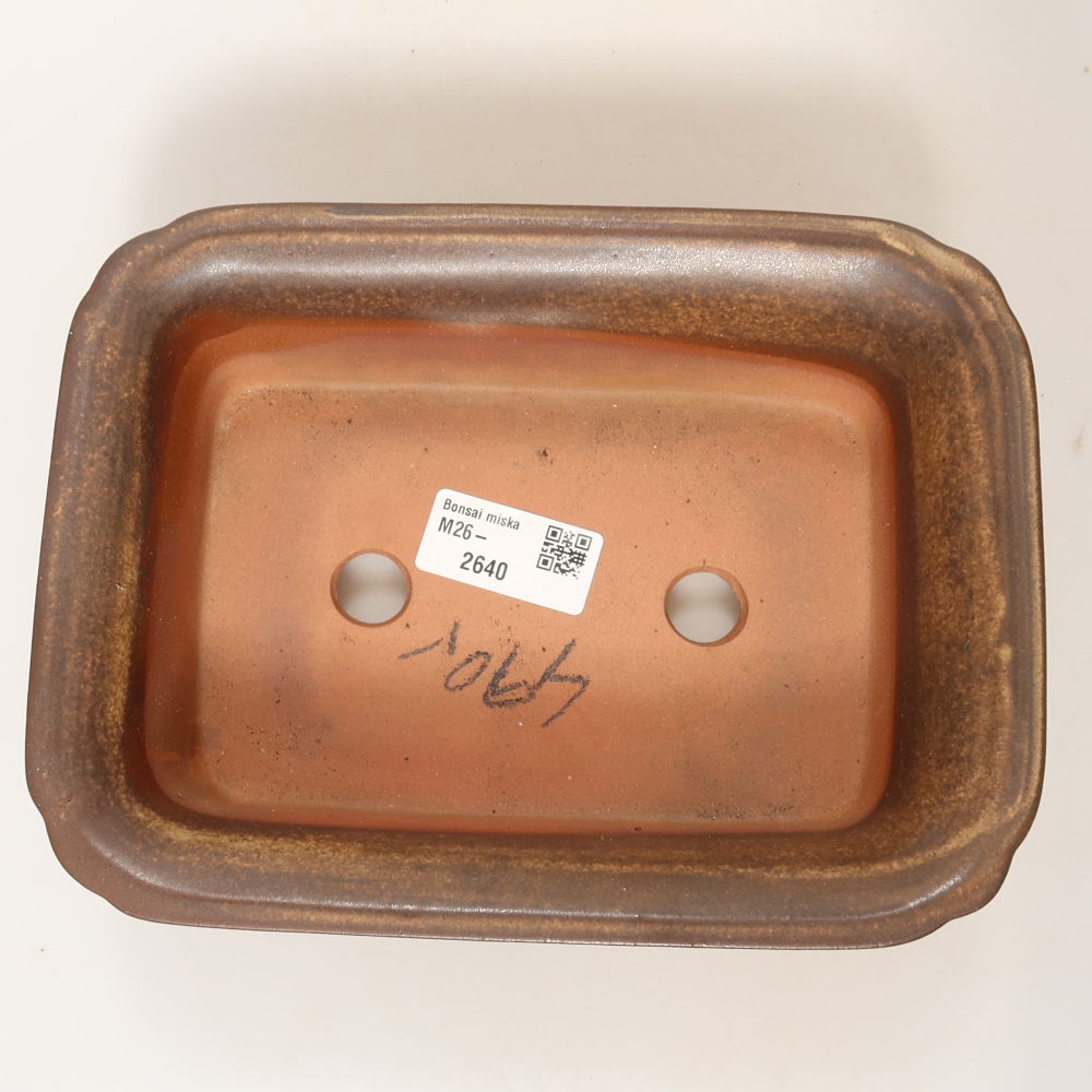 Keramikschale  20 x 15,5 x 6 cm, Farbe: braun