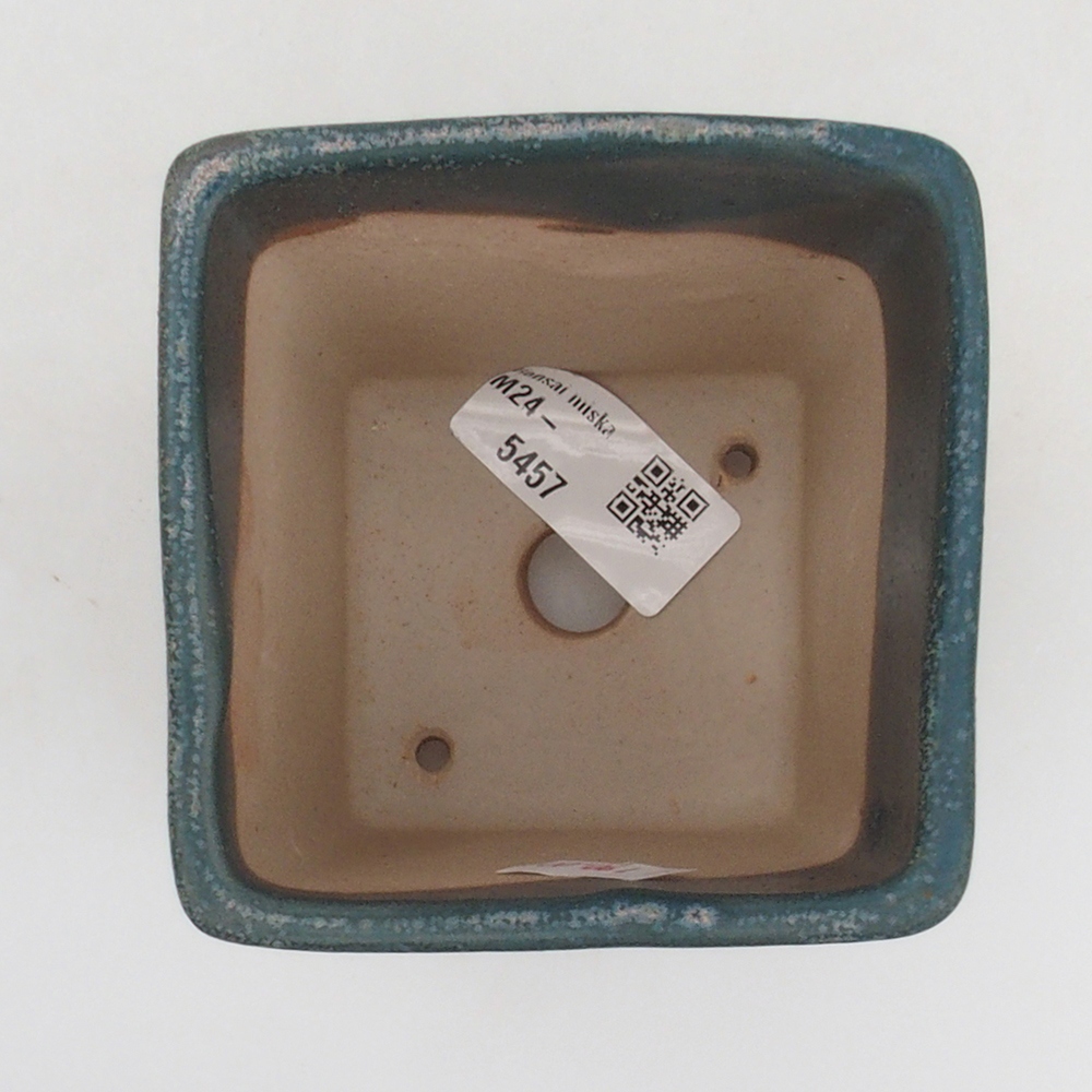 Keramik-Bonsaischale 8,5 x 8,5 x 10,5 cm, Farbe blau