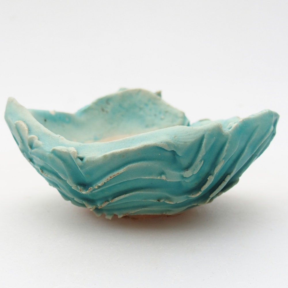 Keramikschale 8,5 x 8 x 4 cm , Farbe blau