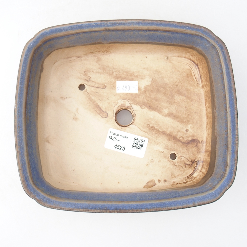 Keramik-Bonsaischale 19,5 x 17 x 5,5  cm, Farbe blau