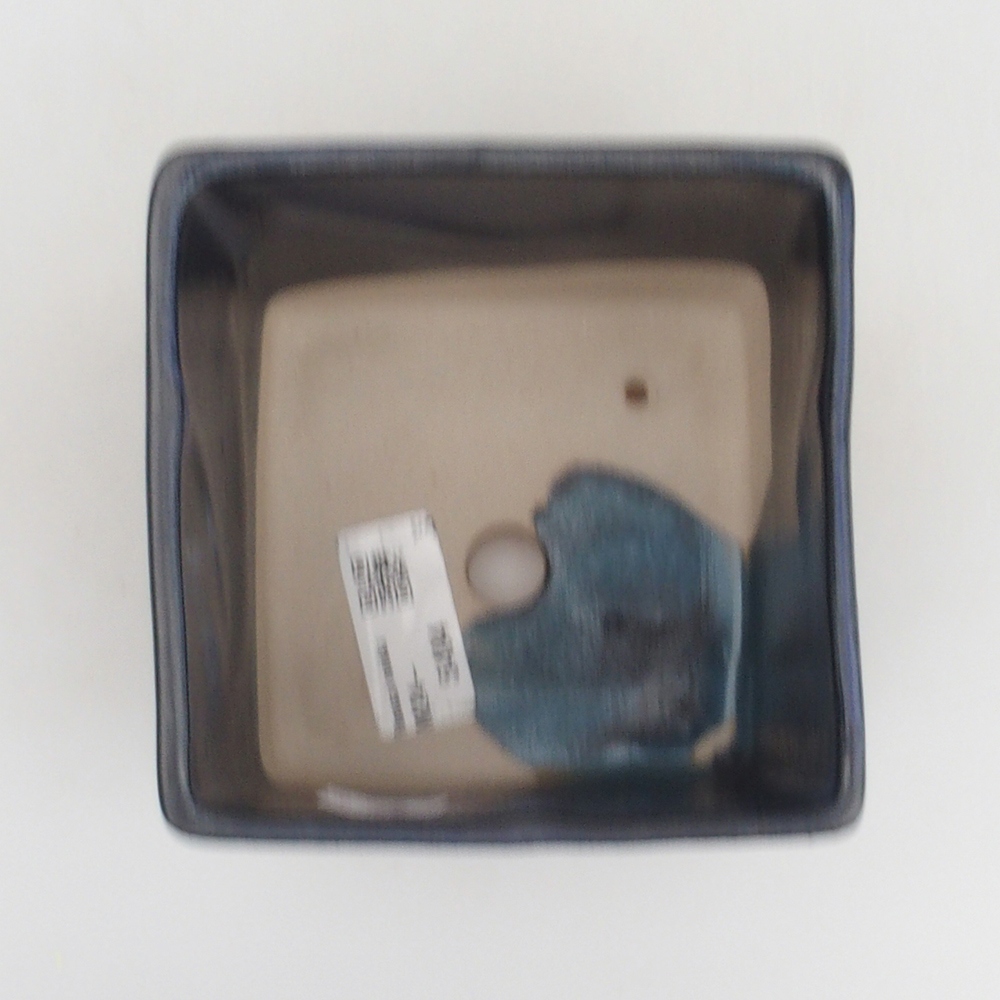 Keramik-Bonsaischale 11 x 11 x 8,5 cm, Farbe blau