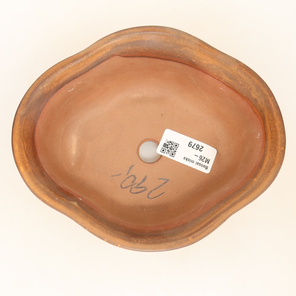 Keramikschale  16,5 x 14,5 x 6 cm, Farbe: braun