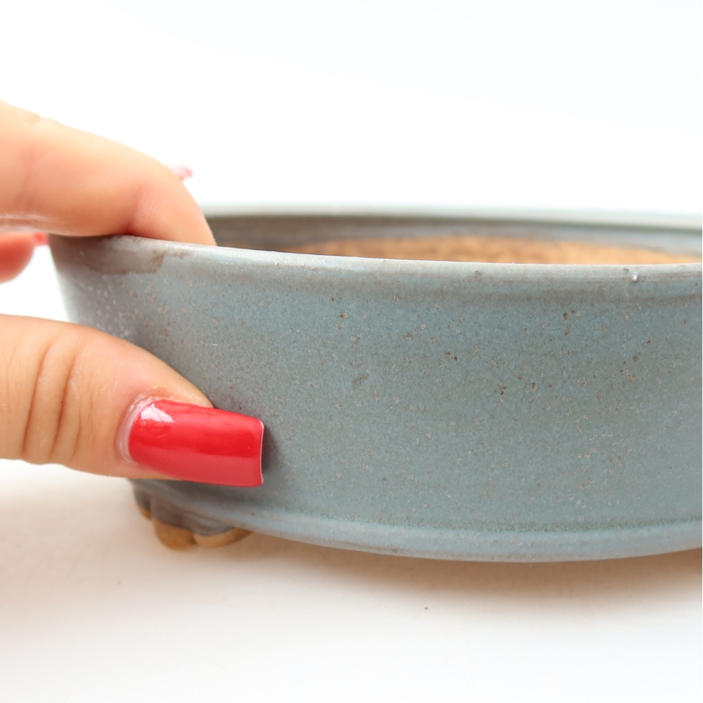 Keramik-Bonsai-Schale 15,5 x 15,5 x 5 cm, Farbe: Blau