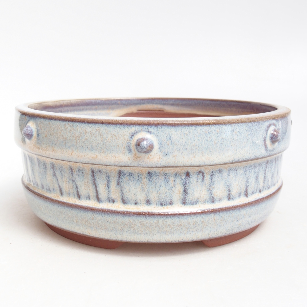 Bonsaischale aus Keramik 16 x 16 x 6,5 cm, Farbe blau