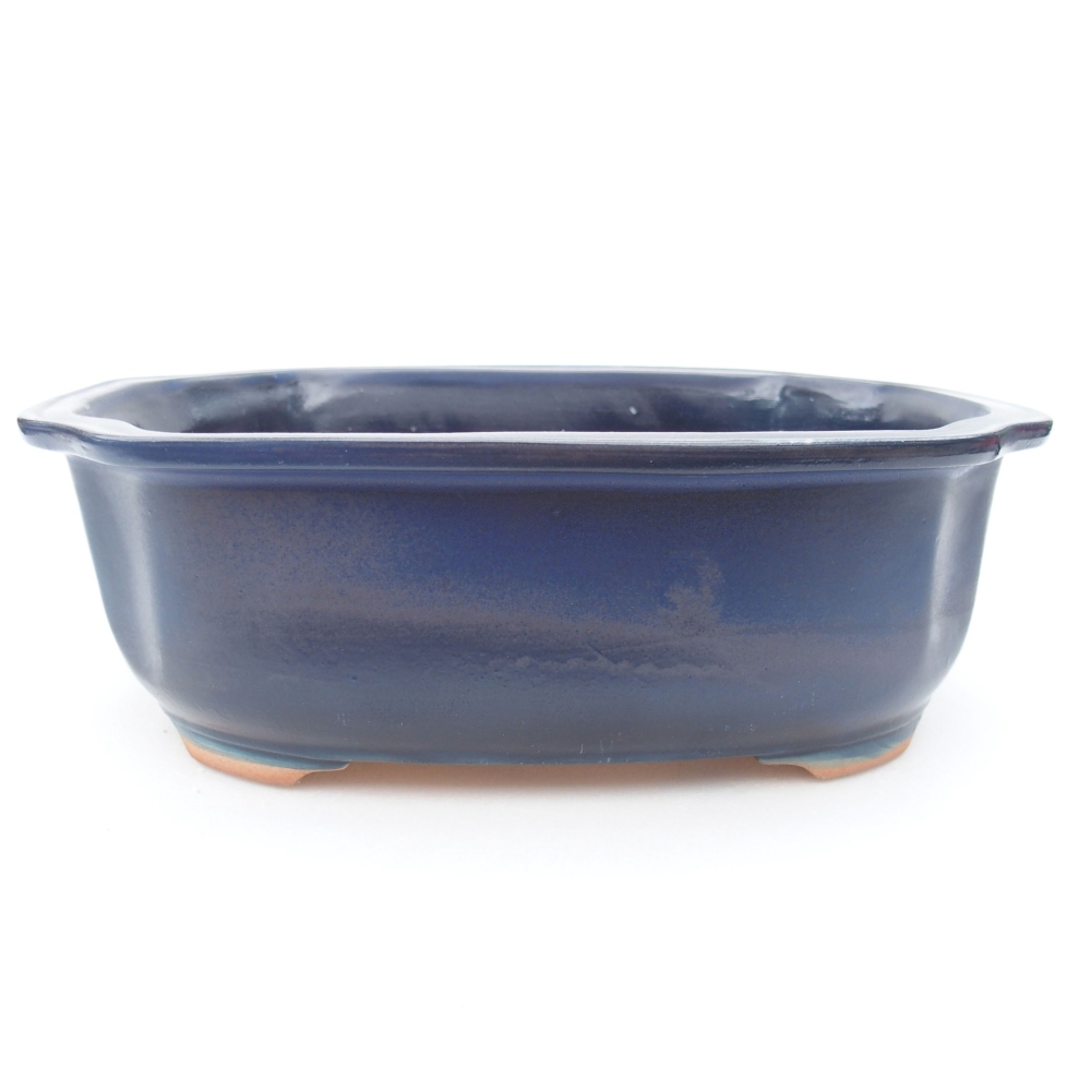 Keramik-Bonsaischale 22,5 x 17,5 x 7,5 cm, Farbe blau