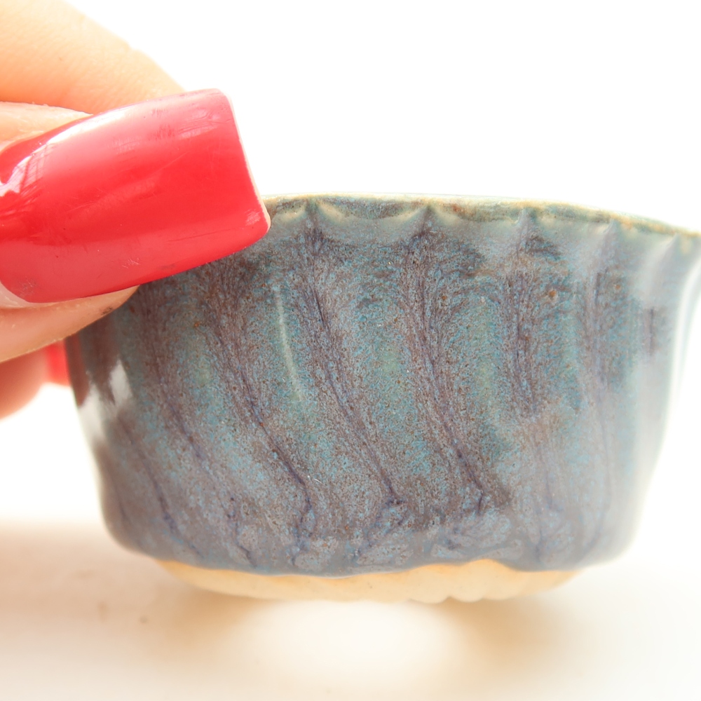 Keramik-Bonsai-Schale 5,5 x 5,5 x 3 cm, Farbe: grau