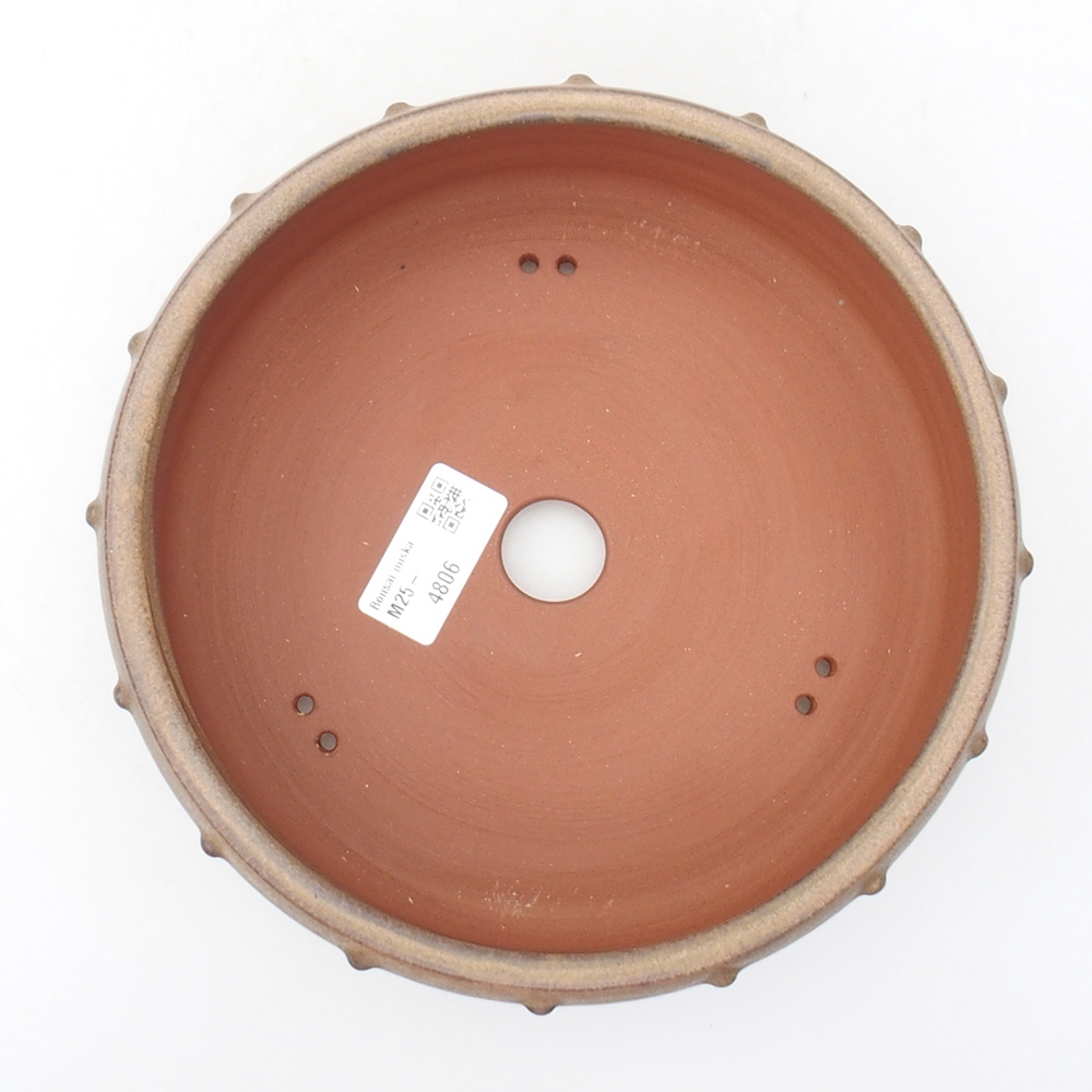 Bonsaischale aus Keramik 19 x 19 x 7 cm, braune Farbe