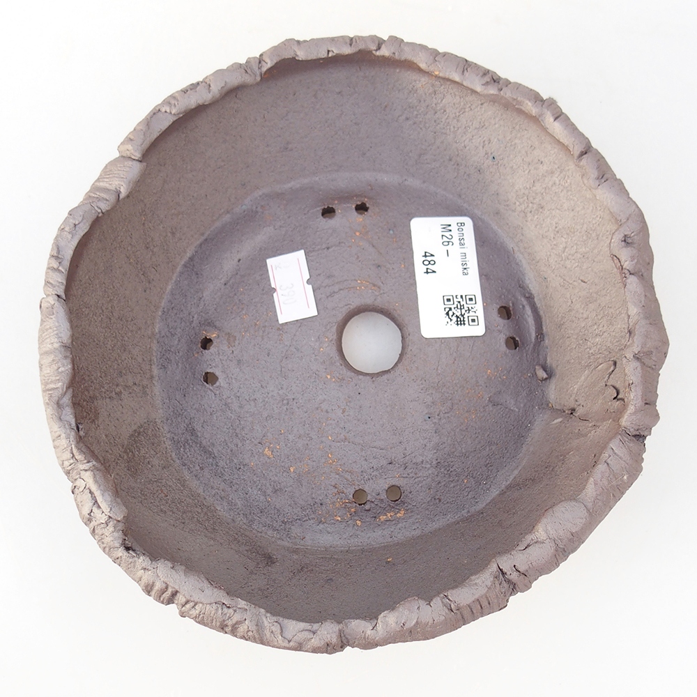 Bonsaischale aus Keramik 17 x 17 x 5 cm, metallfarben