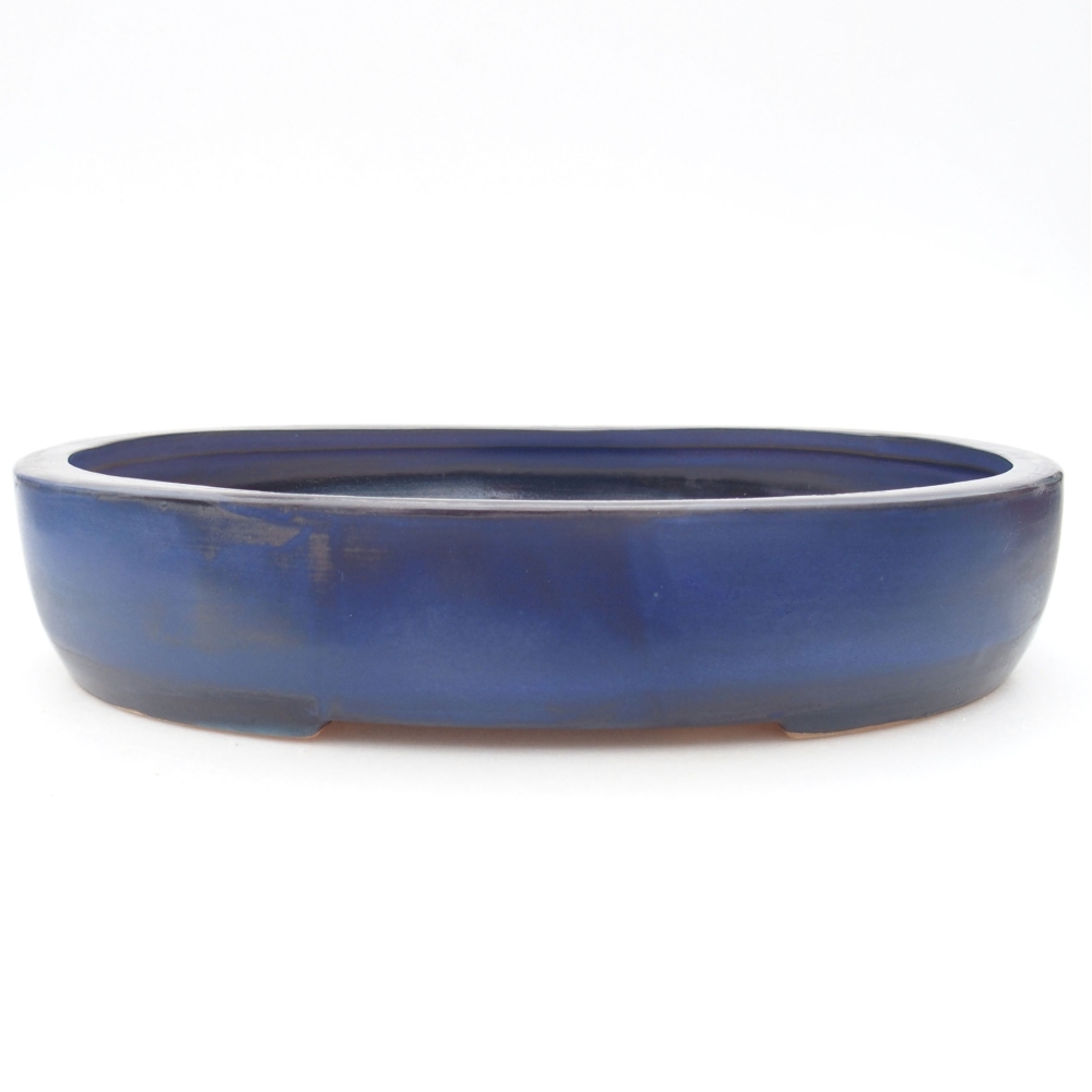 Keramik-Bonsaischale 26,5 x 21 x 5,5 cm, Farbe blau