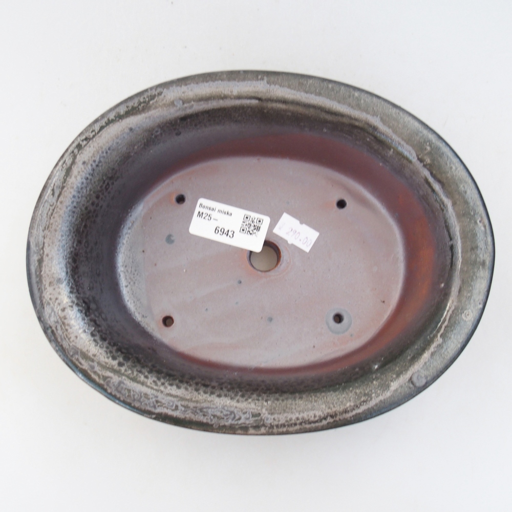 Bonsaischale aus Keramik 23 x 18 x 6,5 cm, grün