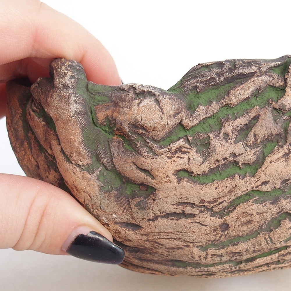 Keramikschale 15 x 14 x 7 cm , Farbe grün