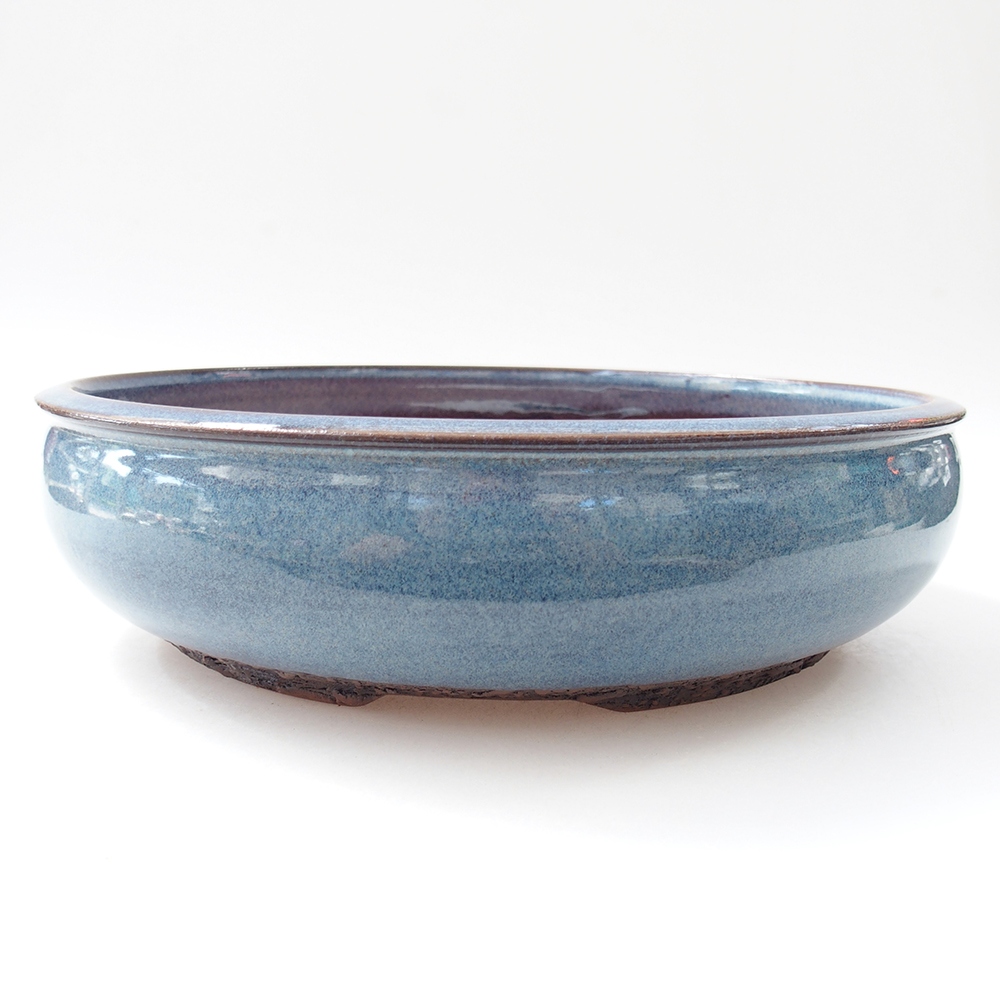 Bonsaischale aus Keramik 26 x 26 x 6,5 cm, Farbe blau