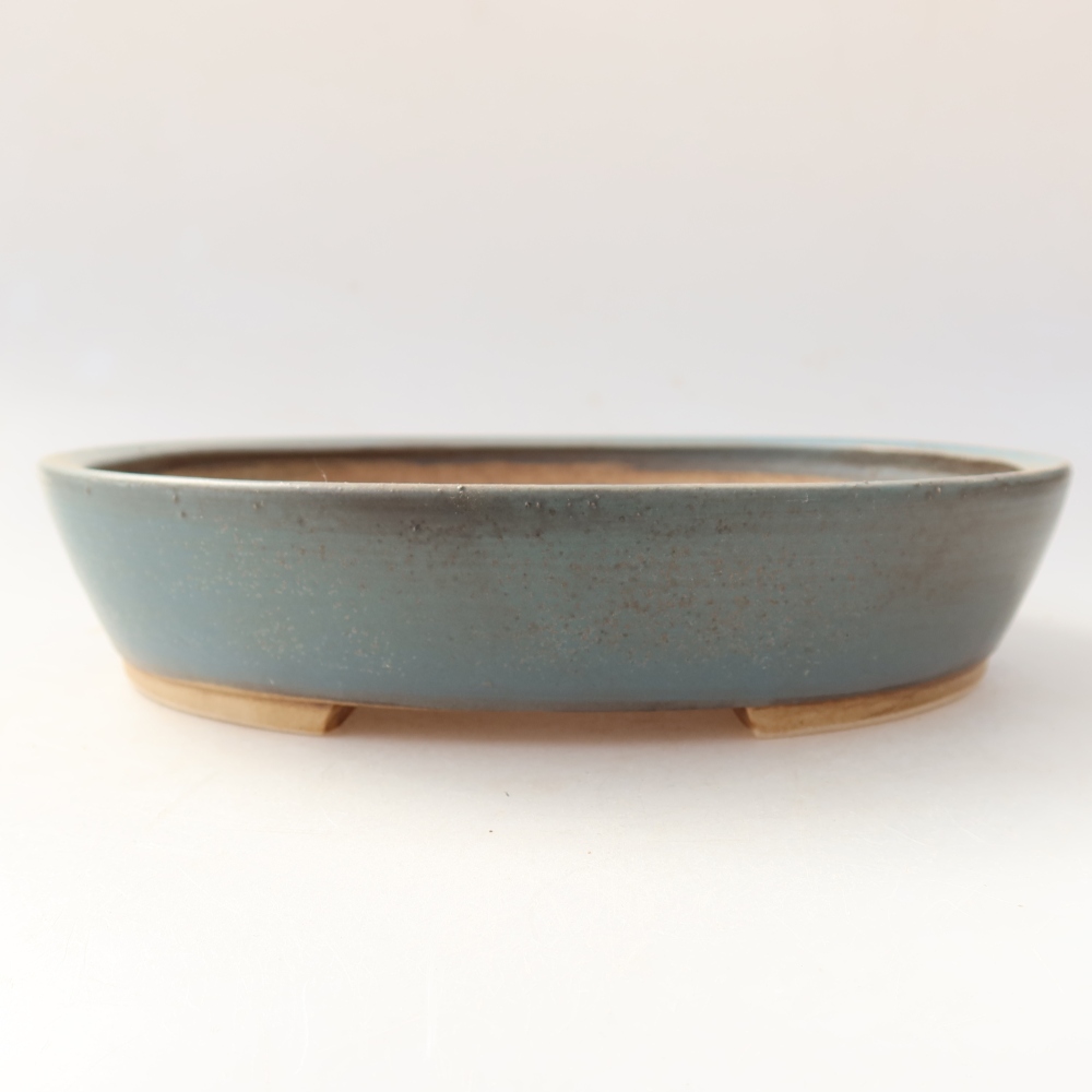 Keramik-Bonsai-Schale 21 x 19 x 4,5 cm, Farbe: Blau