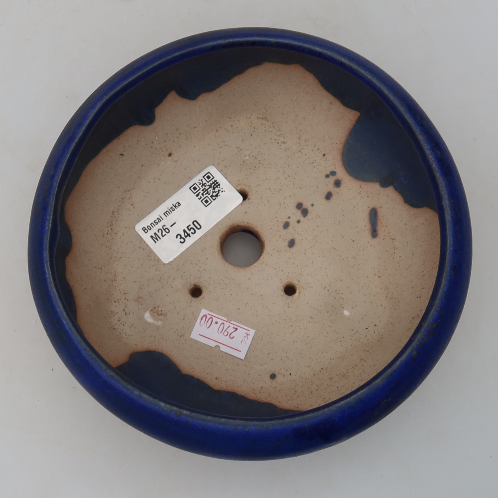 Keramik-Bonsai-Schale, 15 × 15 × 6,5 cm, Farbe: blau