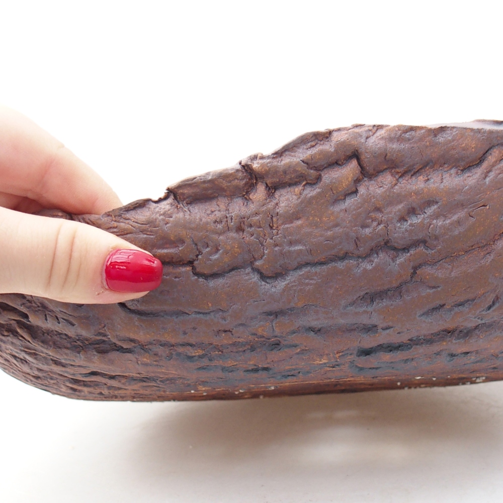 Keramische Schale 28 x 21,5 x 8,5 cm , Farbe braun