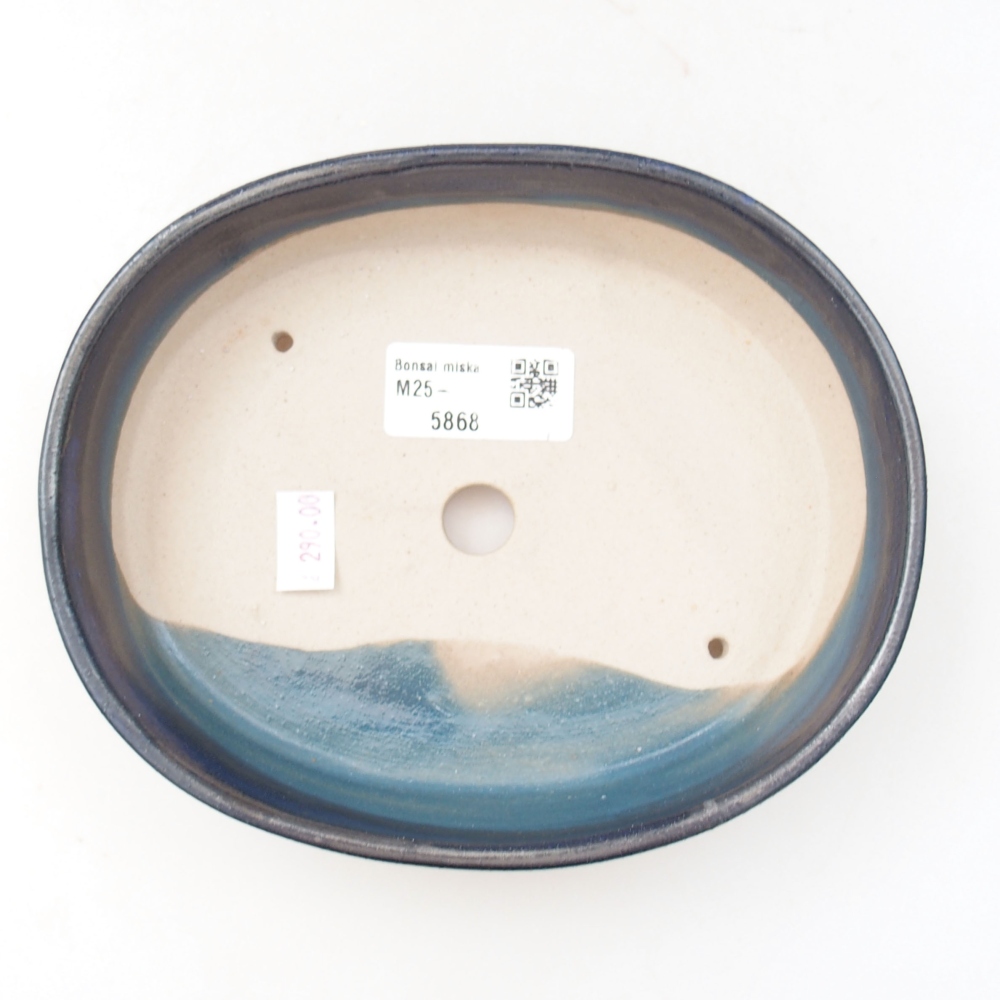 Keramik-Bonsaischale 17 x 14 x 4 cm, Farbe blau