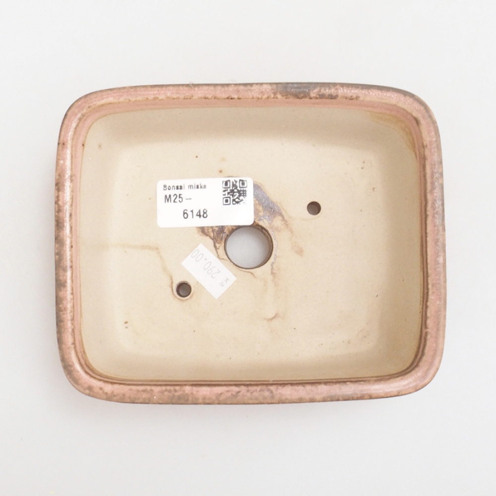 Bonsaischale aus Keramik 14,5 x 12 x 4,5 cm, Farbe rosa