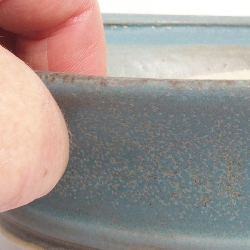 Bonsaischale aus Keramik 17 x 15,5 x 4,5 cm, Farbe blau