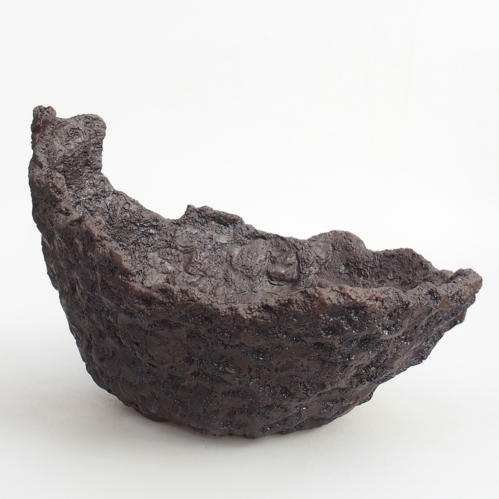 Keramikschale 19 x 15 x 14 cm , Farbe braun