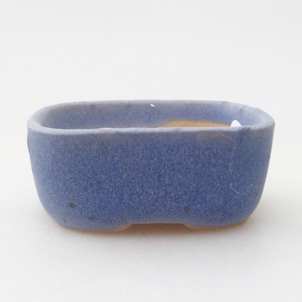 Mini-Bonsaischale 4 x 3 x 2 cm, Farbe blau