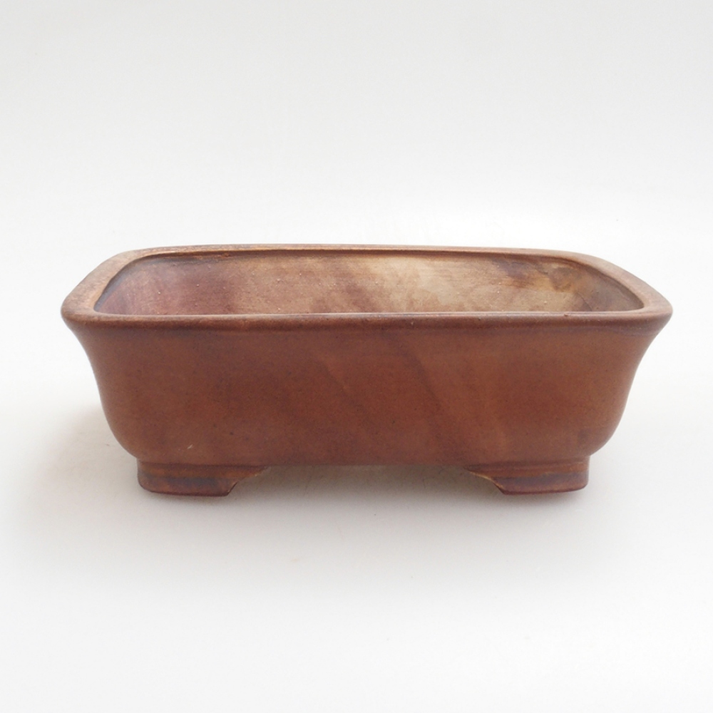Bonsaischale aus Keramik 14,5 x 12 x 4,5 cm, Farbe braun