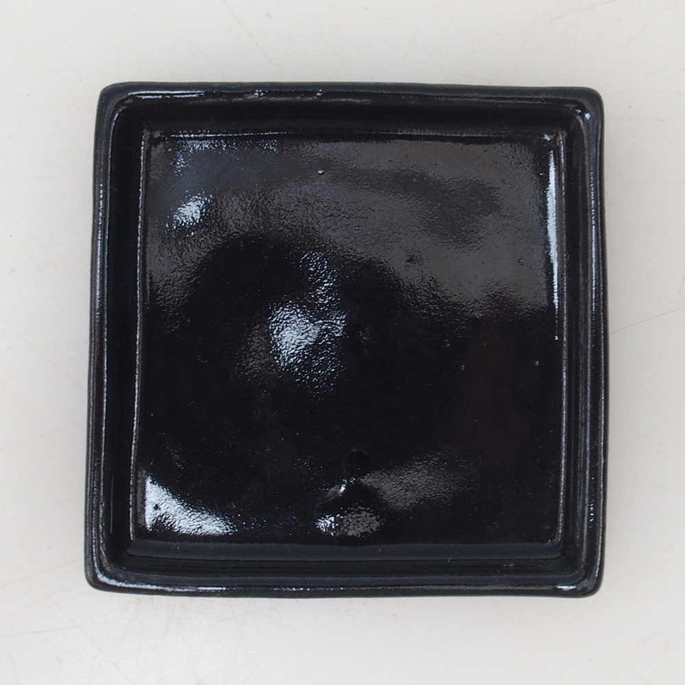 Bonsai-Schale quadratisch S – 8 x 8 x 1 cm – schwarz