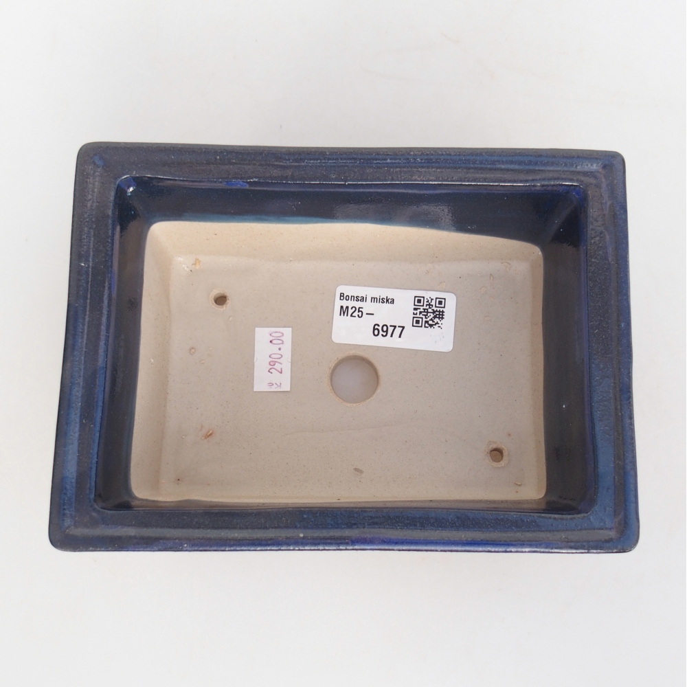 Bonsaischale aus Keramik 16 x 12 x 6 cm, Farbe blau