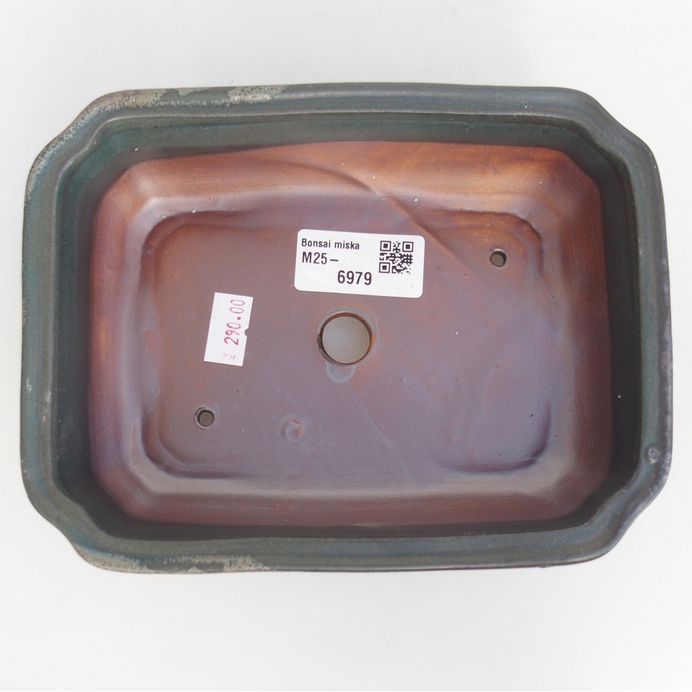 Bonsaischale aus Keramik 18 x 13,5 x 5 cm, grau