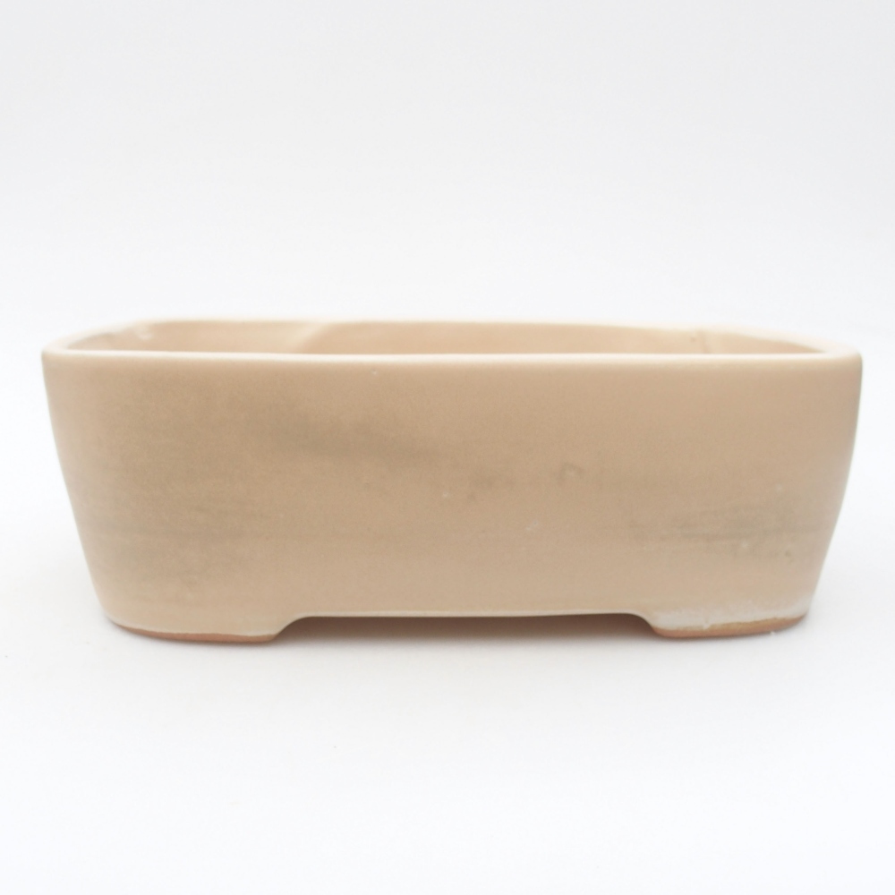 Keramik-Bonsaischale 23 x 18 x 7,5 cm, Farbe beige