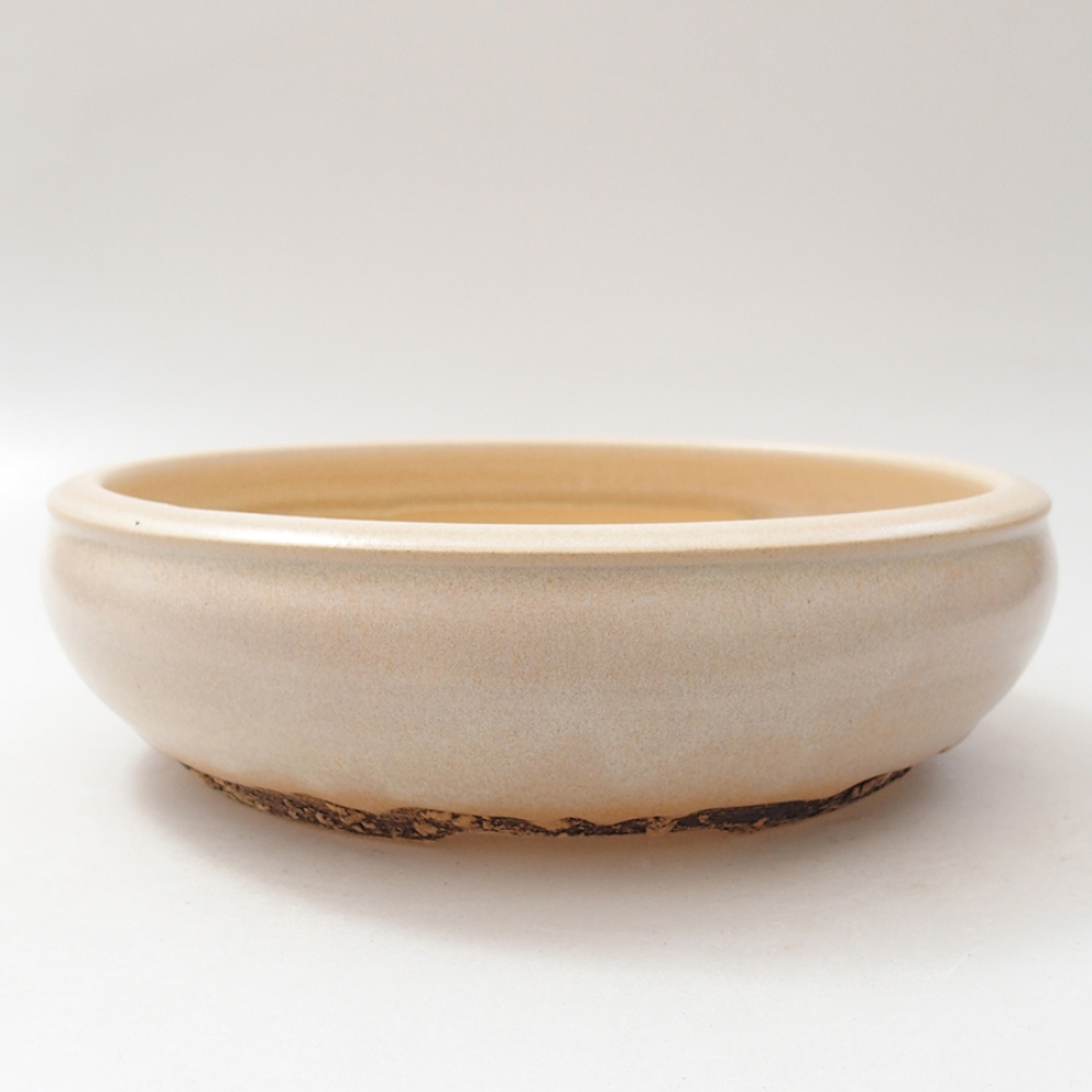 Keramik-Bonsai-Schale 18 x 18 x 5 cm, Farbe beige