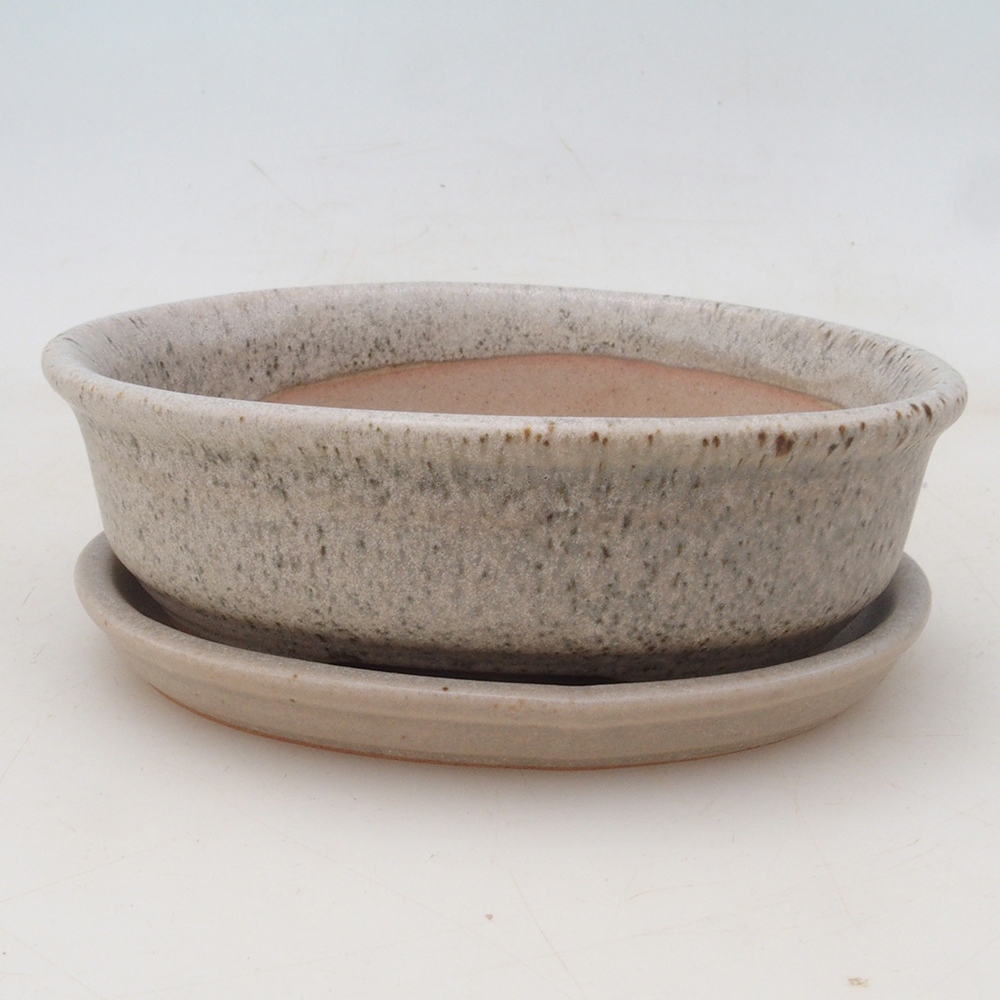 Bonsai-Schale + Untertasse H04 – Beige