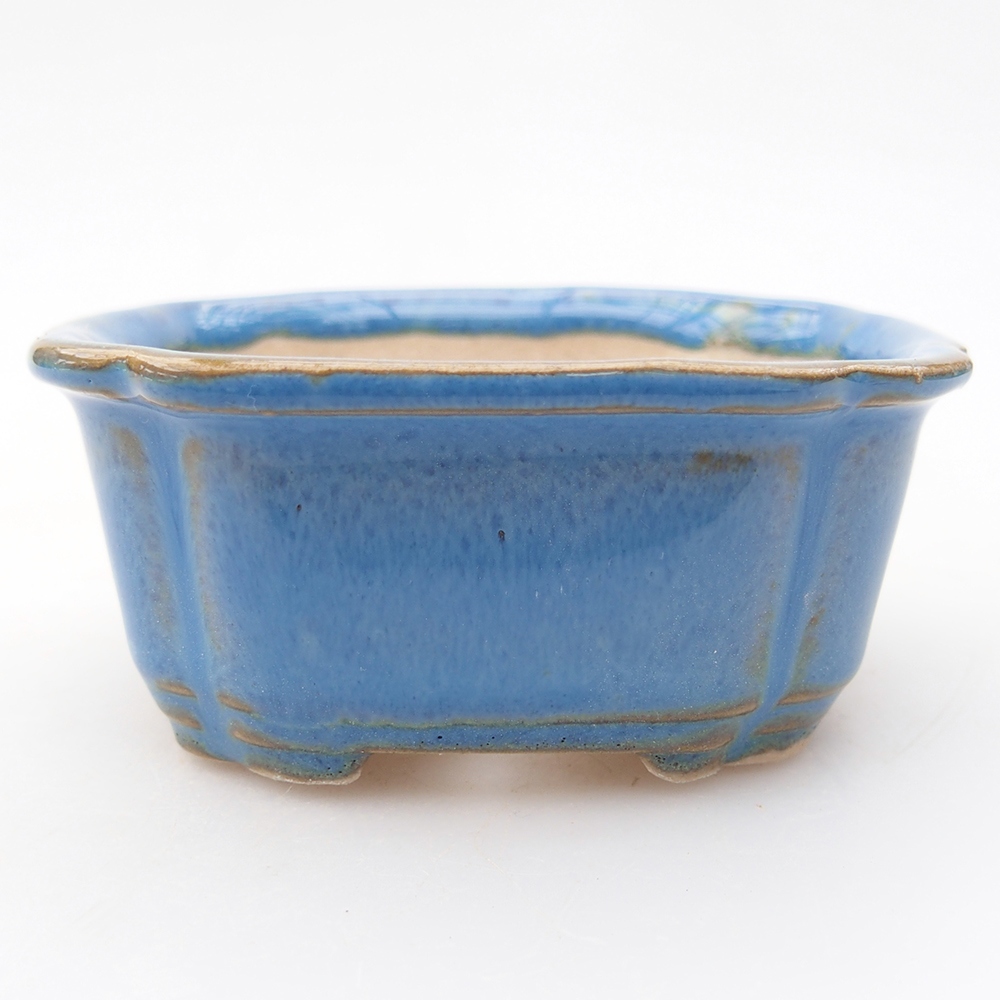Mini-Bonsaischale 7,5 x 7 x 3 cm, Farbe blau