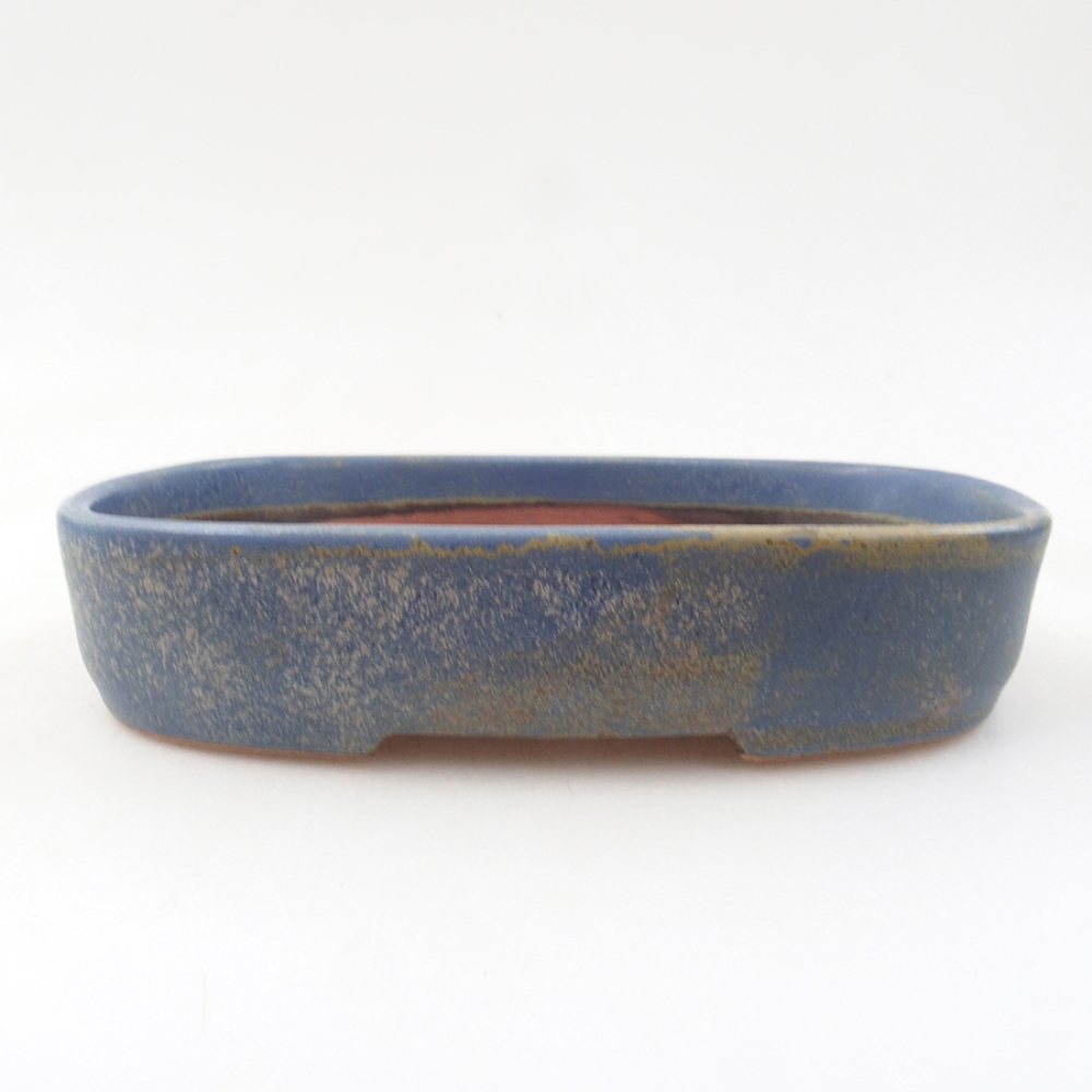 Keramik-Bonsaischale 16 x 11 x 3,5 cm, Farbe blau